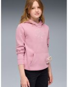 Puma Hanorac cu logo brodat ESS - Alb/Roz deschis