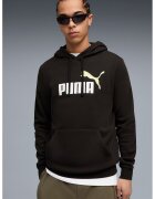 Puma Hanorac cu logo Essentials - Negru/Alb optic