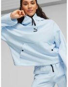 Puma Hanorac de bumbac cu buzunar kangaroo Dare To - Albastru deschis