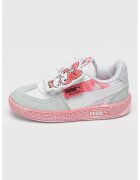 Puma Palermo Hello Kitty & Friends - Pantofi sport cu garnituri de piele intoarsa - Alb/Verde/Roz