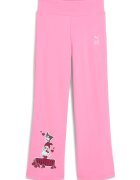 Puma Pantaloni cu croiala ampla si imprimeu Hello Kitty - Alb/Roz zmeuriu/Roz pastel