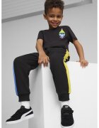 Puma Pantaloni de trening cu accente colorblock - Negru