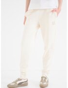 Puma Pantaloni de trening cu aplicatie logo Ess Elevated - Alb fildes