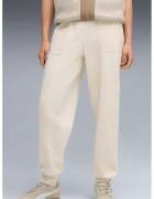 Puma Pantaloni de trening cu buzunare si talie inalta - Crem