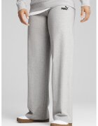 Puma Pantaloni de trening cu croiala ampla si detaliu logo - Gri deschis