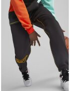 Puma Pantaloni de trening cu croiala conica pentru fitness In the Paint - Negru/Maro deschis