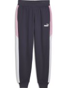 Puma Pantaloni de trening cu detalii contrastante Power - Alb/Roz deschis/Gri antracit