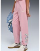 Puma Pantaloni de trening cu imprimeu logo - Roz deschis/Galben pal