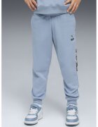 Puma Pantaloni de trening cu logo - Negru/Albastru azur