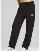 Puma Pantaloni de trening cu talie inalta si logo - Negru