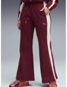 Puma Pantaloni de trening cu talie medie - Alb/Visiniu