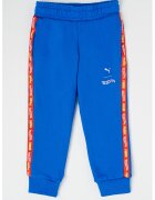 Puma Pantaloni de trening din amestec de bumbac cu logo - Rosu/Albastru royal