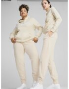 Puma Pantaloni de trening regular-fit din amestec de bumbac cu snururi - Crem