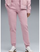 Puma Pantaloni de trening regular-fit din amestec de bumbac cu snururi - Roz prafuit