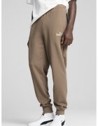 Puma Pantaloni de trening relaxed fit din amestec de bumbac - Maro deschis