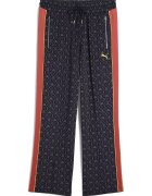 Puma Pantaloni relaxed fit cu logo si buzunare cu fermoar - Portocaliu/Negru stins