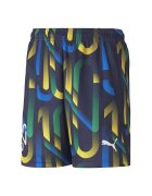 Puma Pantaloni scurti cu imprimeu - pentru fotbal Hero - Alb/Galben/Bleumarin