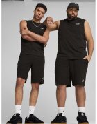Puma Pantaloni scurti cu logo si snur interior - Negru