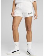 Puma Pantaloni scurti cu talie elastica si logo - Alb