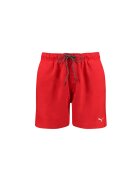 Puma Pantaloni scurti de baie cu snur in talie - Rosu