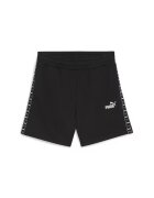 Puma Pantaloni scurti din amestec de bumbac cu benzi laterale cu logo - Negru