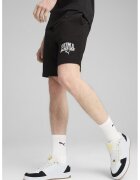 Puma Pantaloni scurti din amestec de bumbac cu logo - Negru