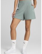 Puma Pantaloni scurti striati cu logo - Verde deschis