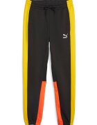 Puma Pantaloni sport cu model colorblock Classics Block - Negru/Galben/Portocaliu