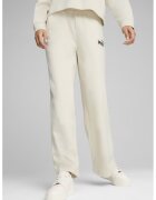 Puma Pantalonoi de trening cu talie inalta ESS+CLASS - Alb murdar