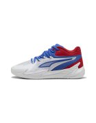 Puma Pantofi cu detalii contrastante - pentru baschet The Dagger - Albastru royal/Alb optic/Rosu vermillion