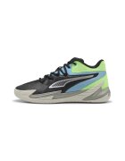 Puma Pantofi cu detalii contrastante - pentru baschet The Dagger - Negru/Albastru azur/Verde fistic