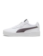 Puma Pantofi sport Carina 3.0 de piele cu garnituri de piele ecologica - Alb/Maro