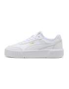 Puma Pantofi sport Carina Mia flatform din piele si piele ecologica - Alb optic