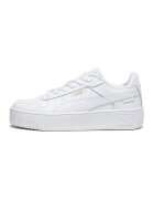 Puma Pantofi sport Carina Street Jr. de piele si piele ecologica - Alb/Alb optic/Transparent