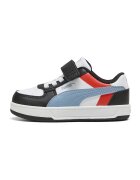 Puma Pantofi sport Caven 2.0 cu velcro si model colorblock - Alb/Negru/Albastru prafuit