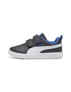 Puma Pantofi sport Courtflex V3 cu velcro - Alb/Negru/Albastru royal