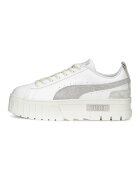 Puma Pantofi sport cu garnituri de piele intoarsa Mayze Thrifted - Alb/Gri cenusiu