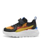 Puma Pantofi sport cu inchidere velcro si model colorblock - Negru/Portocaliu