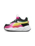 Puma Pantofi sport cu insertii din material teddy RS-X Trolls - Negru/Roz aprins/Alb optic
