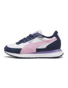 Puma Pantofi sport cu model colorblock si garnituri din piele Road Rider BTS - Alb/Roz/Bleumarin