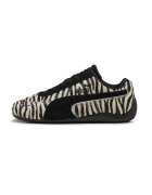 Puma Pantofi sport de piele cu talpa plata si animal print - Negru/Crem
