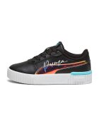 Puma Pantofi sport de piele ecologica Carina 2.0 Crystal - Negru/Portocaliu/Albastru