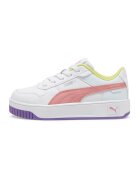 Puma Pantofi sport de piele ecologica Carina Street - Alb/Coral