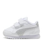 Puma Pantofi sport de piele ecologica cu captuseala stralucitoare - Gri/Alb optic/Argintiu