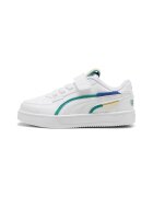 Puma Pantofi sport de piele ecologica cu velcro Caven 2.0 Ready - Alb/Verde