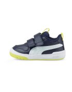 Puma Pantofi sport de piele ecologica cu velcro Multiflex - Alb/Bleumarin