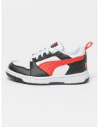 Puma Pantofi sport de piele ecologica Rebound V6 - Rosu/Alb/Negru