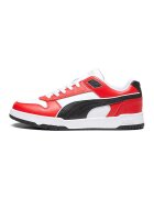 Puma Pantofi sport de piele ecologica si piele RBD Game - Rosu/Alb/Negru