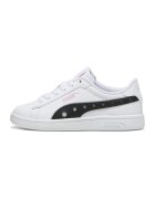 Puma Pantofi sport de piele ecologica Smash 3.0 Dance Party - Alb/Negru