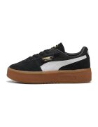 Puma Pantofi sport de piele intoarsa flatform Palermo Elevata - Alb/Auriu/Negru
